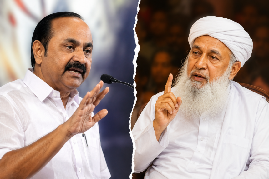 കാന്തപുരത്തിനെതിരെ വി.ഡി. സതീശൻ സ്ത്രീകളെ വീടിനുള്ളിൽ ഒതുക്കാനുള്ള നിലപാട് പുരോഗമന കേരളത്തിന് അംഗീകരിക്കാനാകില്ല; കാന്തപുരത്തിനെതിരെ വി.ഡി. സതീശൻ